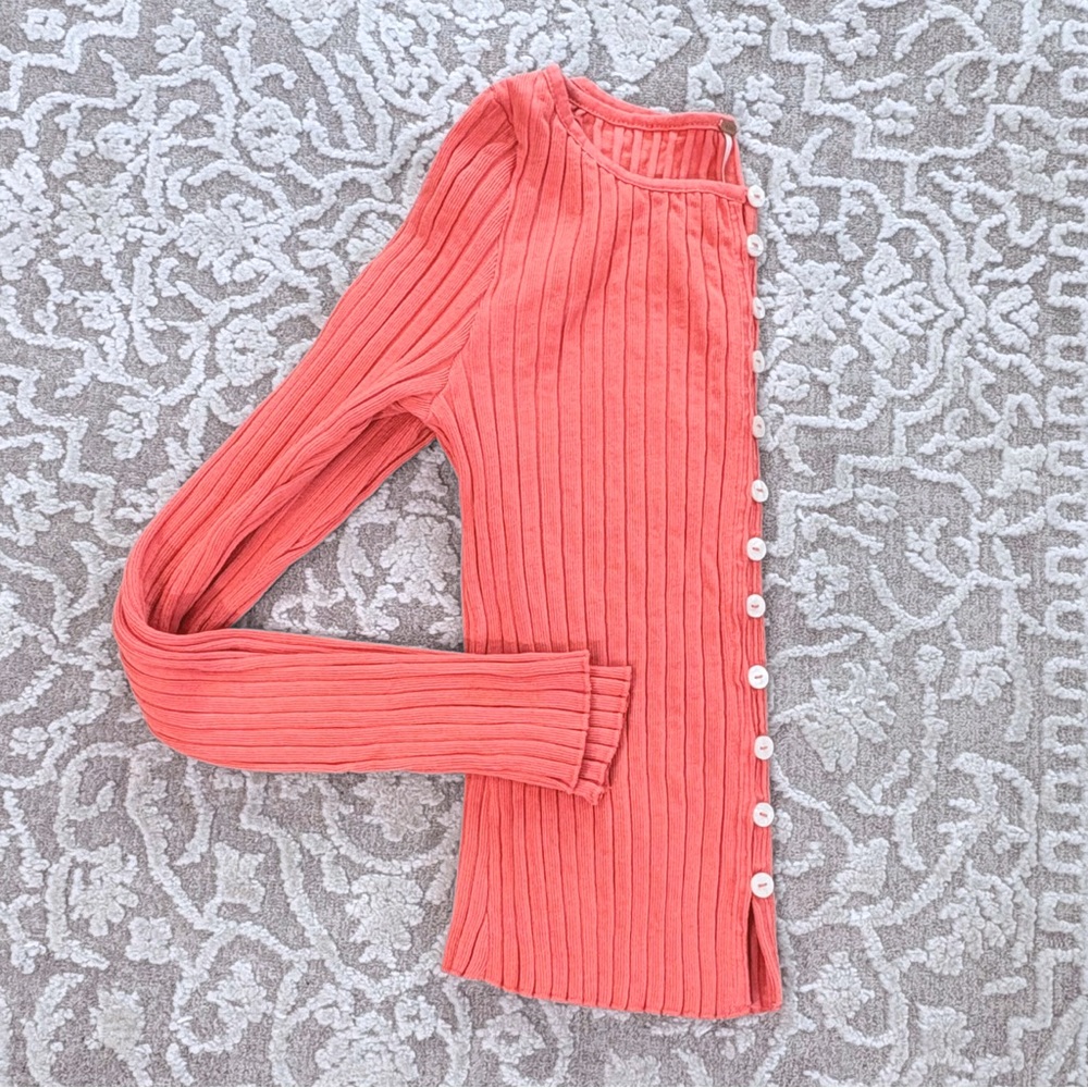 Free People Tilly Ribbed L/S Button Up - Picture 11 of 15
